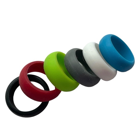 NEW - 6 Rings - Silicone Bands Size 9/10 - Picture 2 of 10